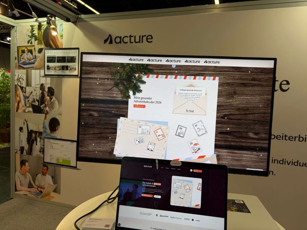 Display mit Demo des Adventskalenders